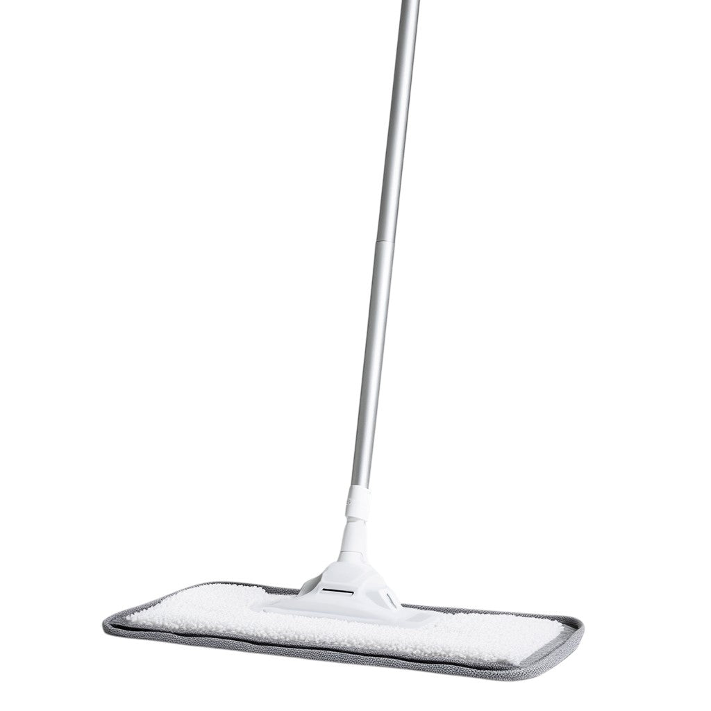 Plvwc Flat Mop - Self-Wringing Hands-Free Floor Mop - Ultra-Absorbent Microfiber Pad - 360-Degree Swivel Head for Hardwood, Tile & Laminate