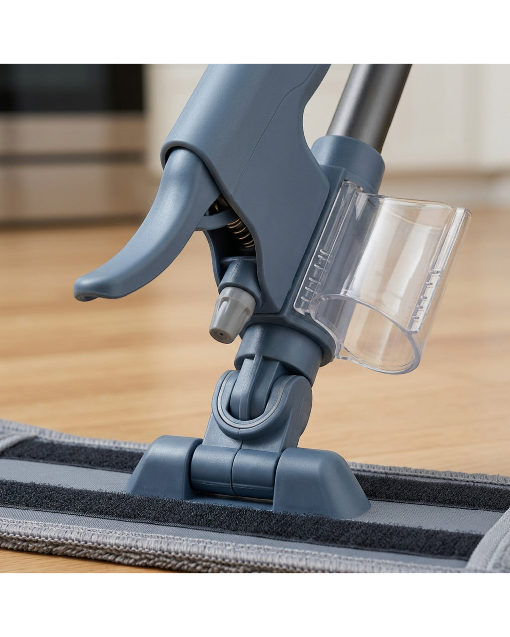 Plvwc Flat Spray Mop with 600 ml Bottle and Two Pads Slate Blue - Detail view