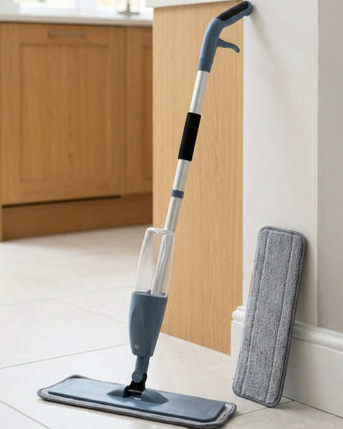 Plvwc Flat Spray Mop with 600 ml Bottle and Two Pads Slate Blue - Lifestyle view
