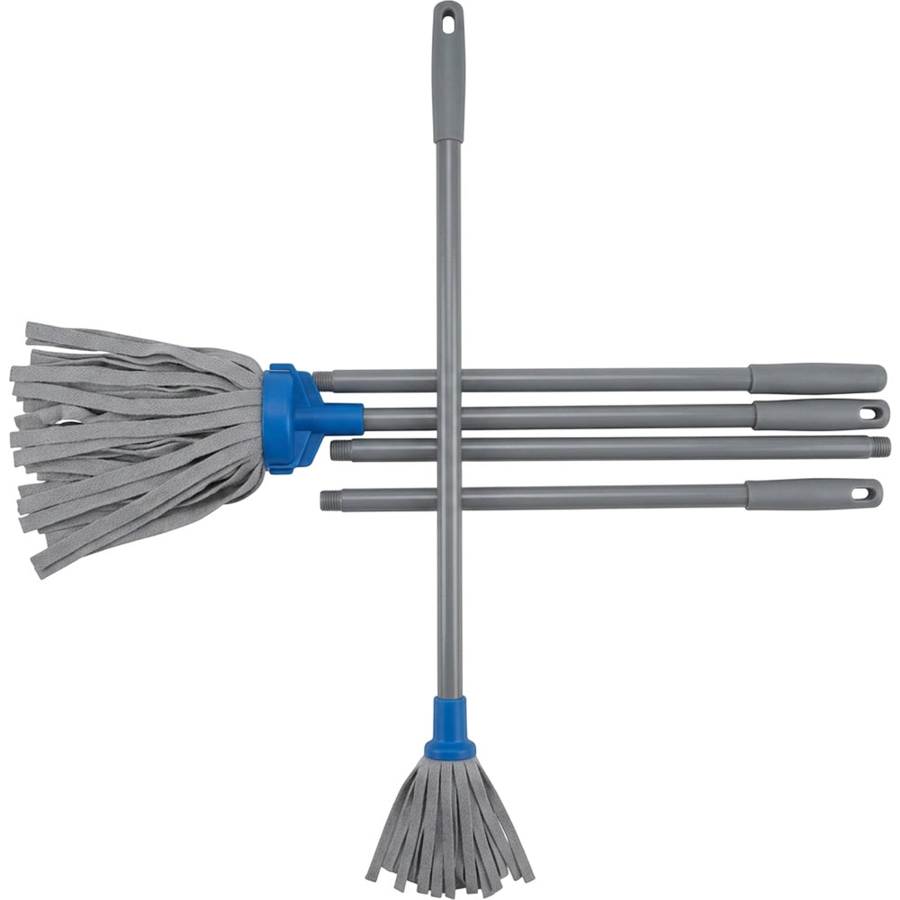 Plvwc Self-Wringing Cotton Strip Mop with Ratchet Collar Gray - Product view