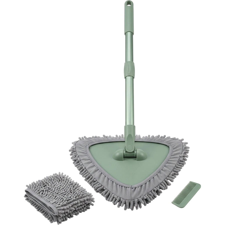 Plvwc Triangular Chenille Dust Mop with Telescoping Handle Sage